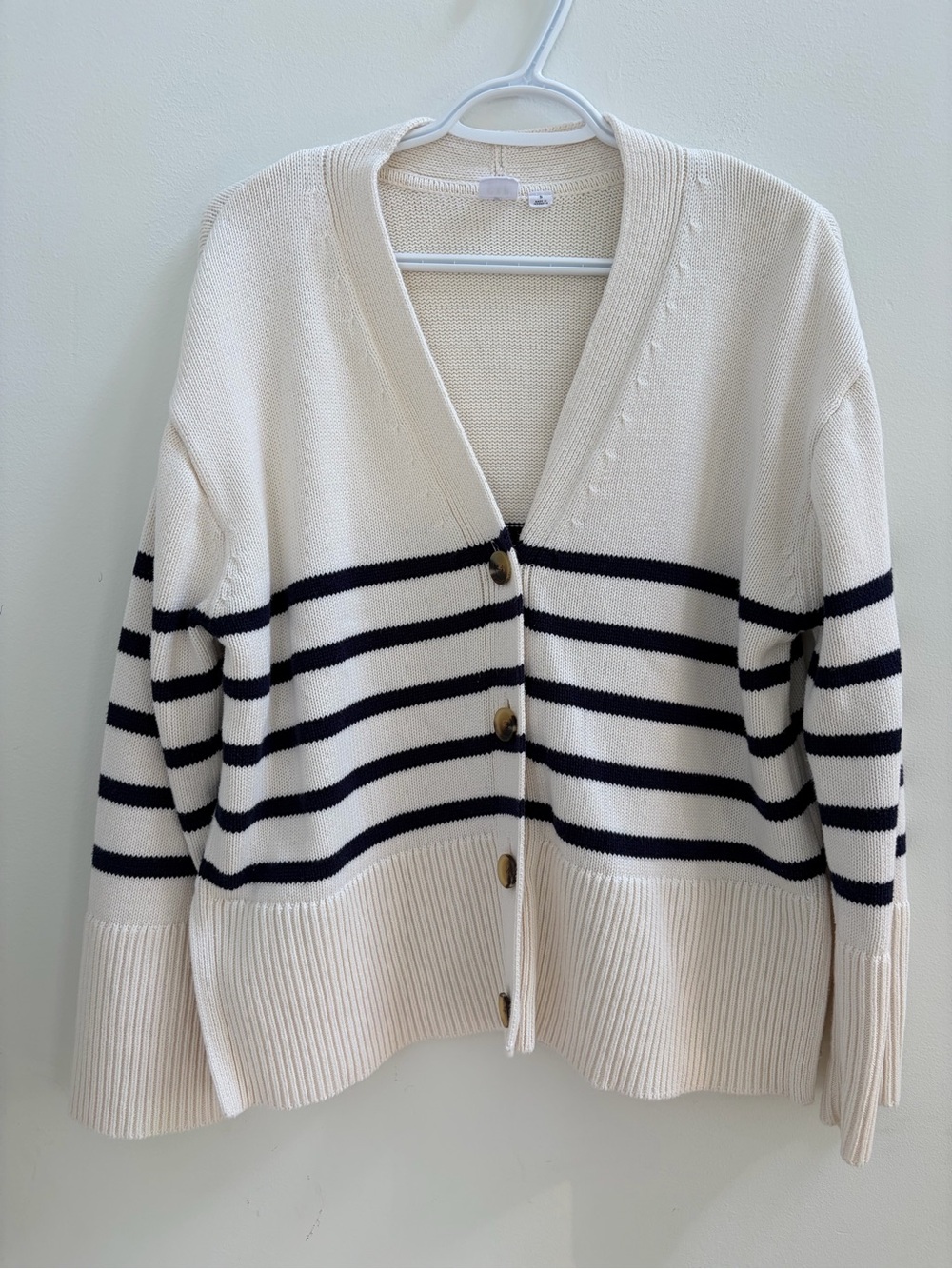 GAP STRIPED COTTON CARDIGAN - Picture 2 of 5